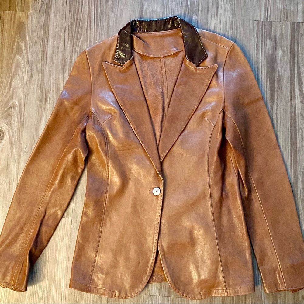 Custom Leather & Vinyl Accents Jacket.